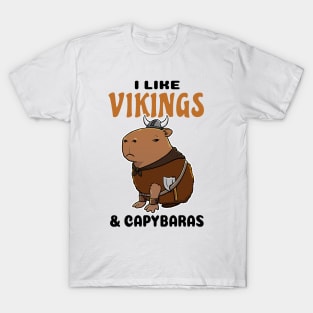 I Like Vikings and Capybaras T-Shirt